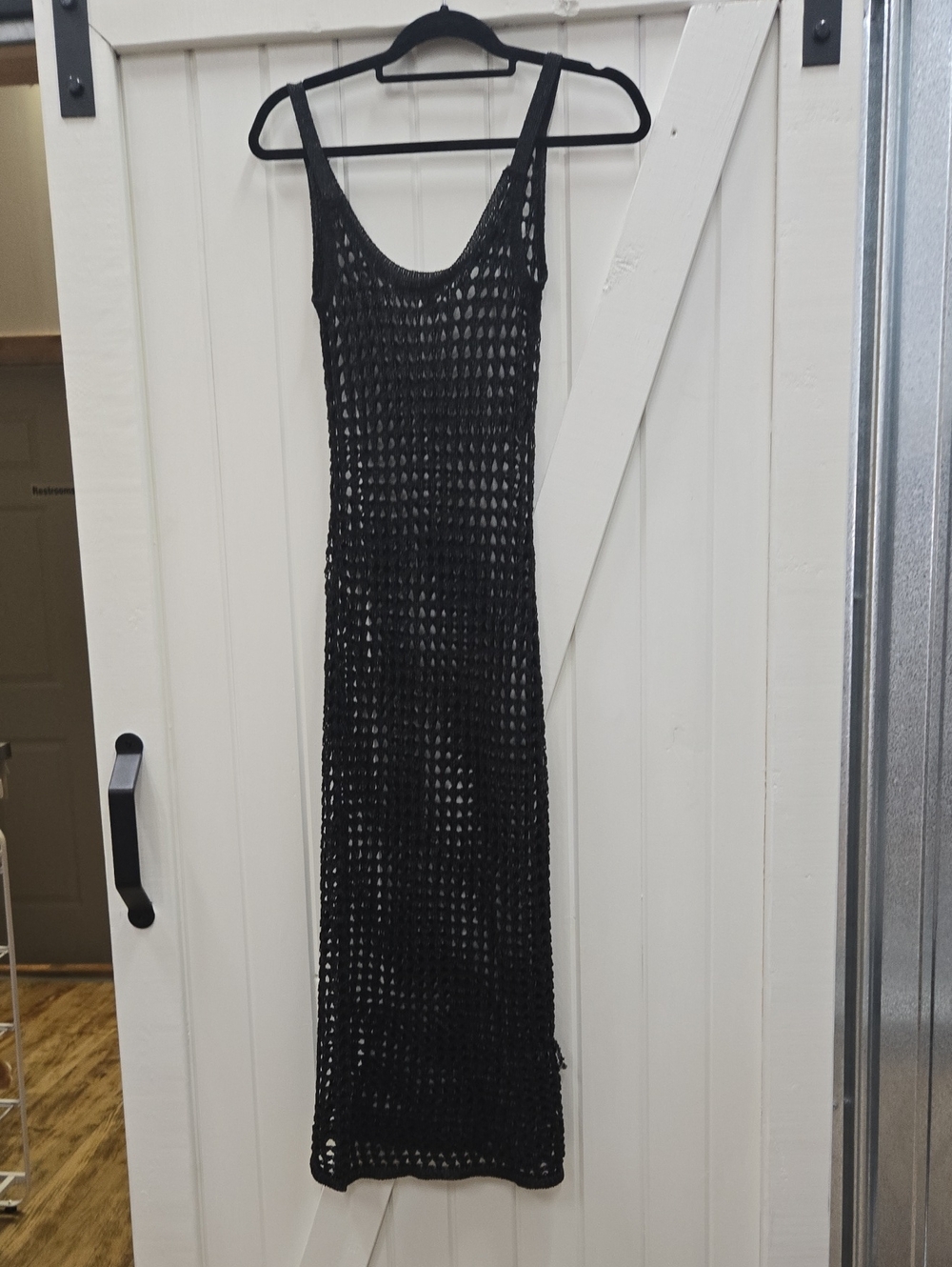 wild fable Black Crochet Maxi Dress